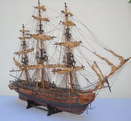 Une maquette du navire La Belle Poule