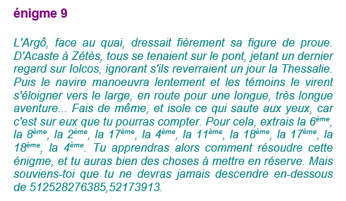 Exemple d'énigme du Trésor de Malbrouck